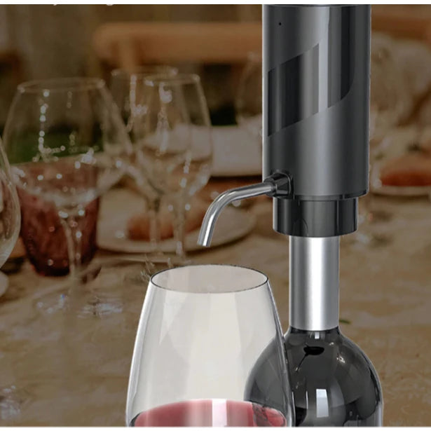 Aerador e Dispensador de Vinho Elétrico Recarregável – Degustação Sofisticada e Instantânea!