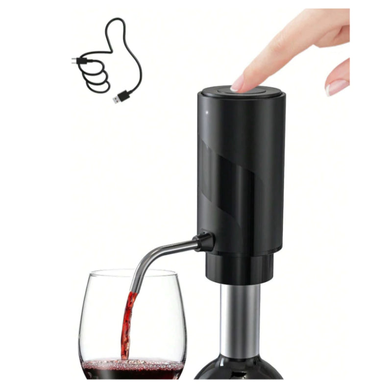 Aerador e Dispensador de Vinho Elétrico Recarregável – Degustação Sofisticada e Instantânea!