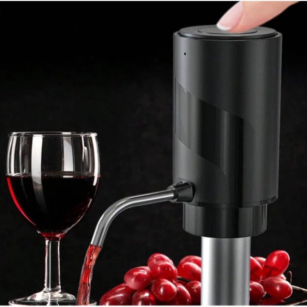 Aerador e Dispensador de Vinho Elétrico Recarregável – Degustação Sofisticada e Instantânea!