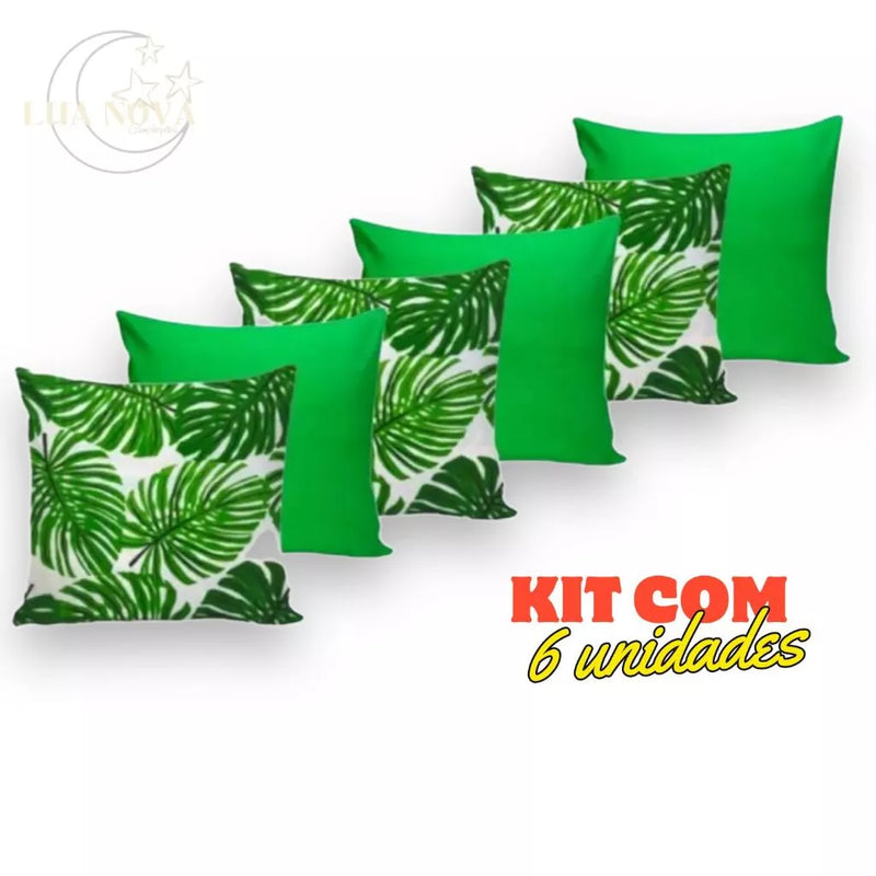 KIT 6 CAPAS PARA ALMOFADAS DECORATIVAS COM ZÍPER