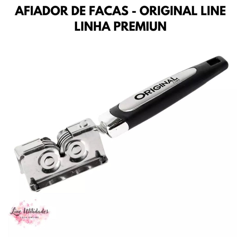 AFIADOR DE FACAS DA LINHA PREMIUM ORIGINAL LINE EM AÇO INOX