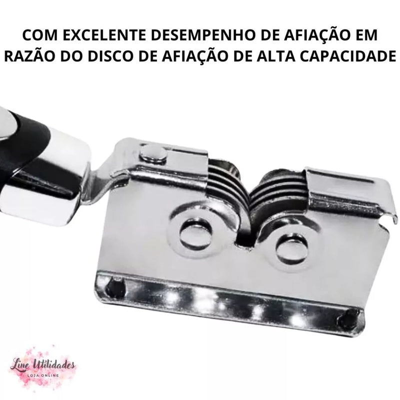 AFIADOR DE FACAS DA LINHA PREMIUM ORIGINAL LINE EM AÇO INOX