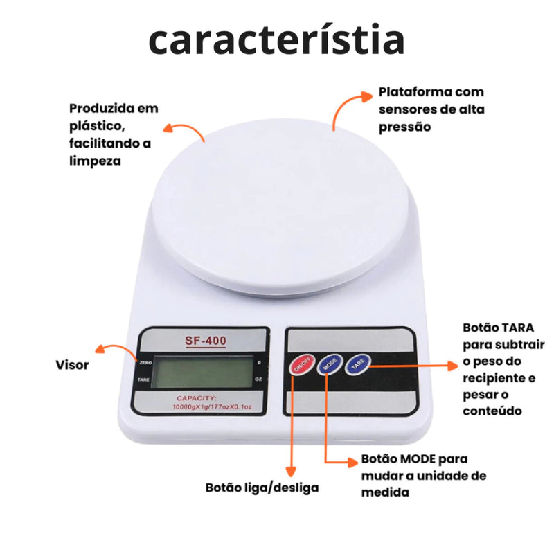 SmartScale – Balança Digital de Alta Precisão 10kg