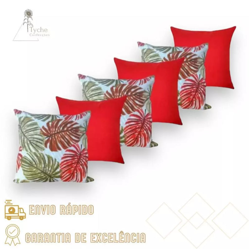 Kit 6 Capas para Almofadas Decorativas Premium com Zíper – Estampas Exclusivas