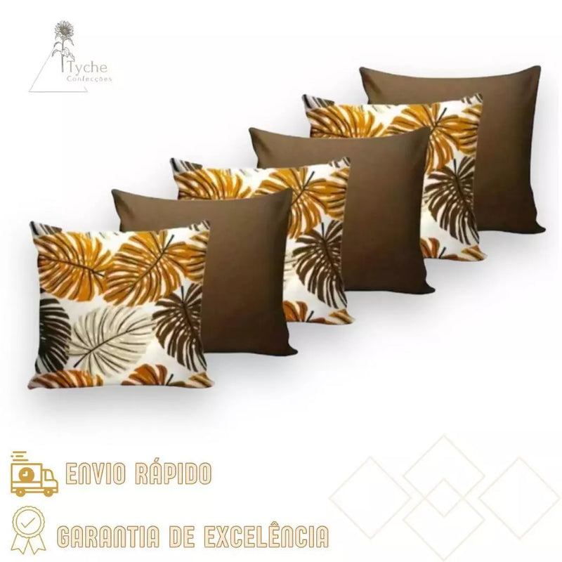 Kit 6 Capas para Almofadas Decorativas Premium com Zíper – Estampas Exclusivas