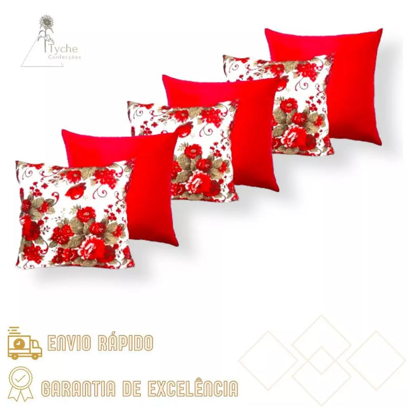 Kit 6 Capas para Almofadas Decorativas Premium com Zíper – Estampas Exclusivas