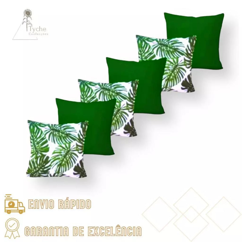 Kit 6 Capas para Almofadas Decorativas Premium com Zíper – Estampas Exclusivas