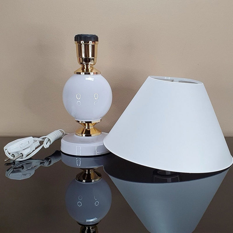 Abajur Moderno Decoração Quarto Sala Luminária Lamp White Branco