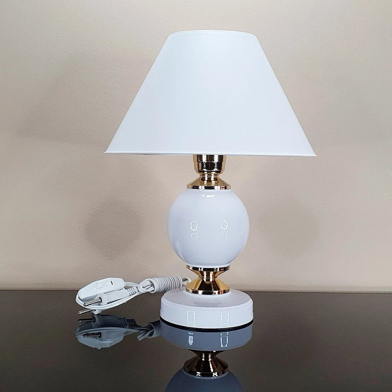 Abajur Moderno Decoração Quarto Sala Luminária Lamp White Branco