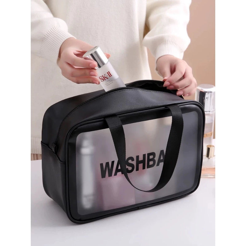 Bolsa Necessaire Organizadora Transparente WashBag Impermeável Multiuso Viagem Envio Rápido